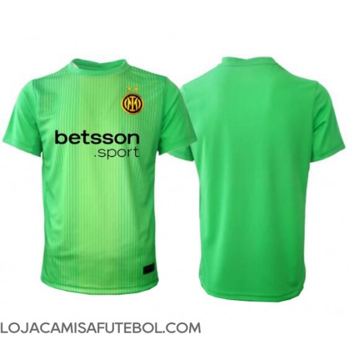 Camisa de Futebol Inter Milan Goleiro Equipamento Alternativo 2025-26 Manga Curta